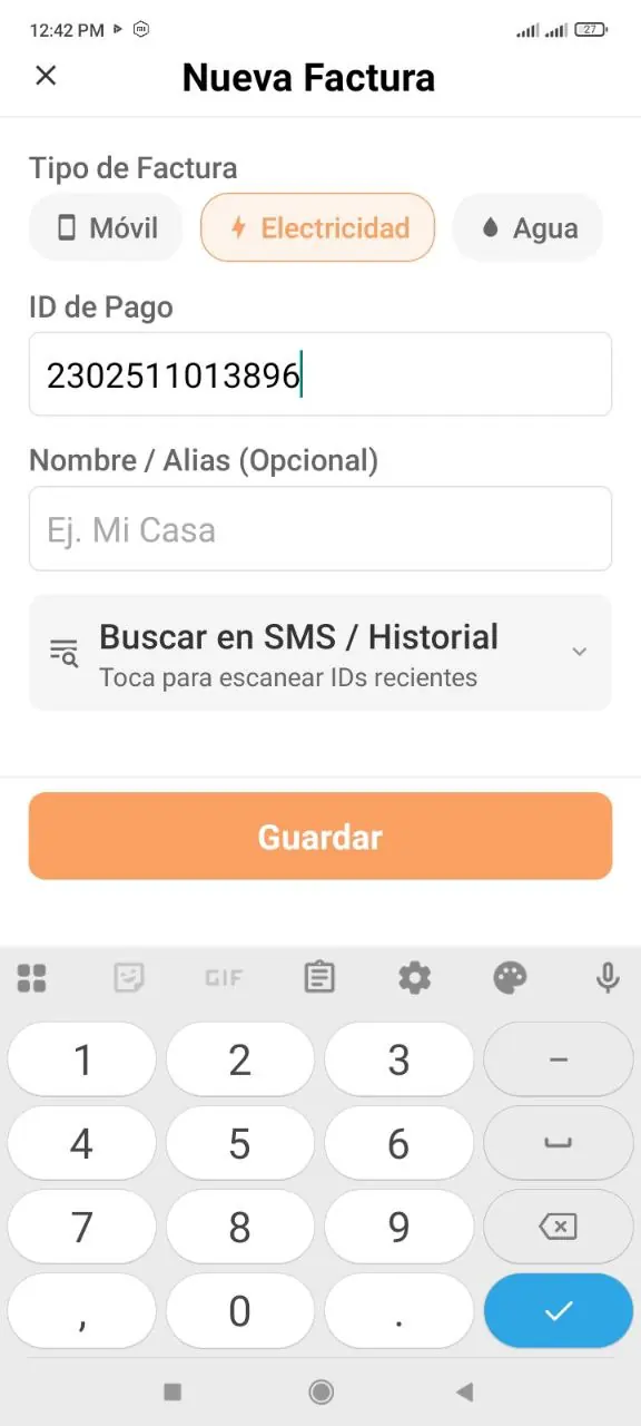 Botón Guardar