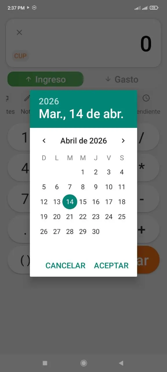 Selector de fecha y hora
