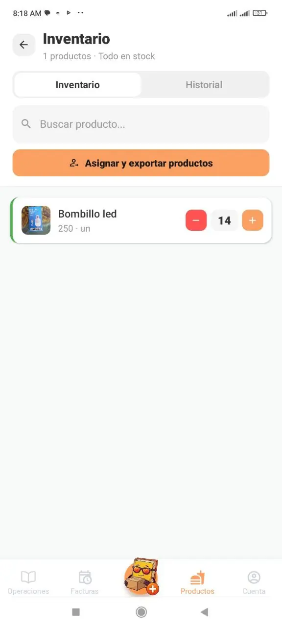 Modificación directa de inventario